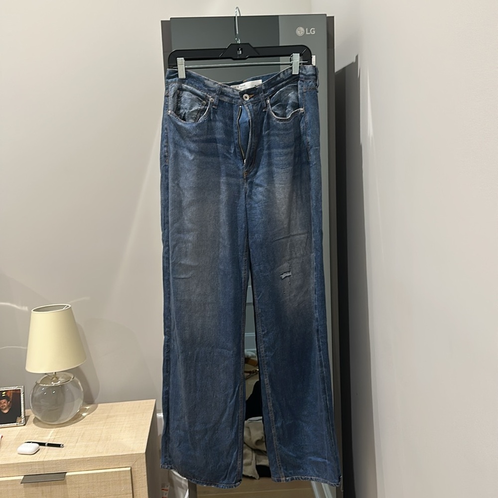 Rag’n’Bone liquid Miramar wide leg Jean